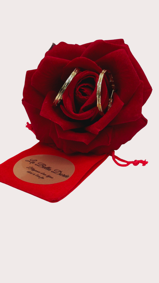 Boules d'oreilles Créoles Élégance  - Doré à l'or fin - La Bella Dorée