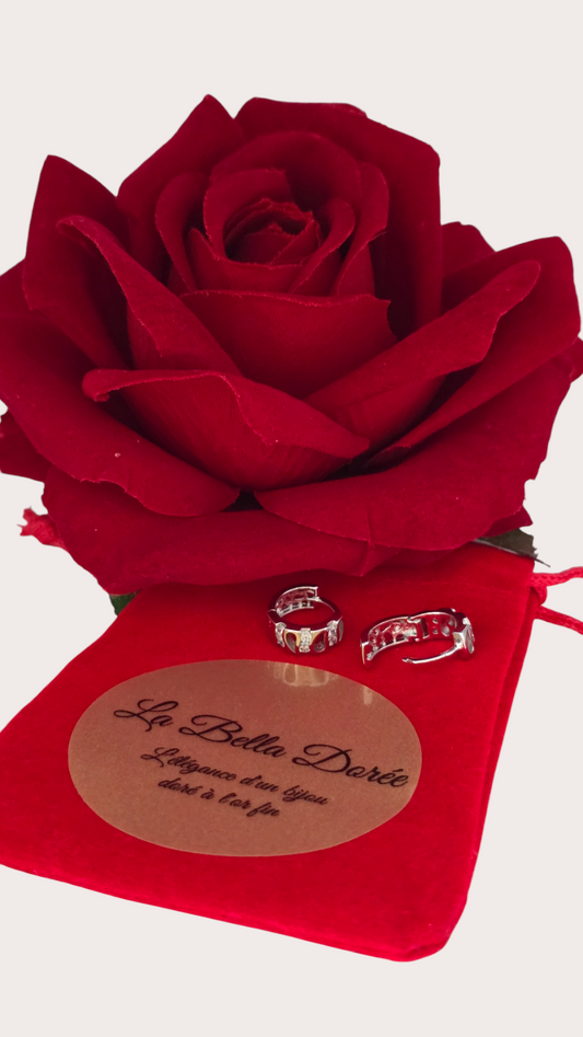 Boucles d'oreilles Éclat Intemporel détail fermoir - Doré à l'or fin - La Bella Dorée