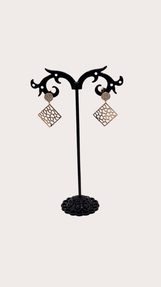 Boucles d'oreilles Éclat Précieux doré à l'or fin - La Bella Dorée