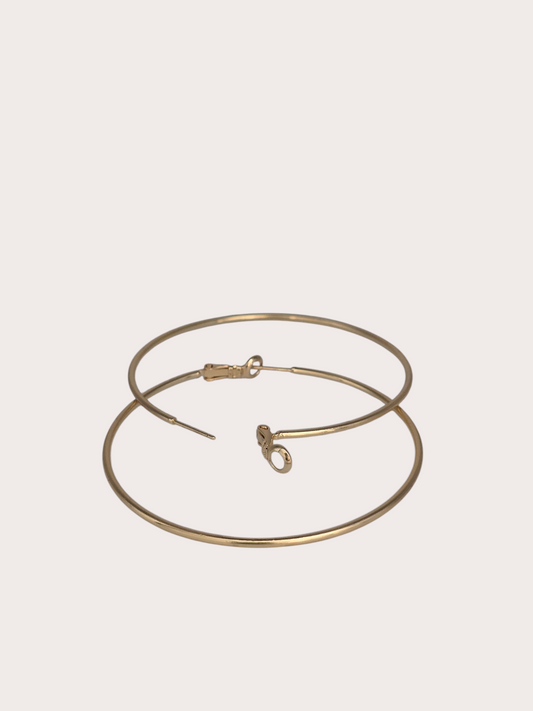 Boucles d'oreilles Élégance Intemporelle détail fermoir - Doré à l'or fin - La Bella Dorée