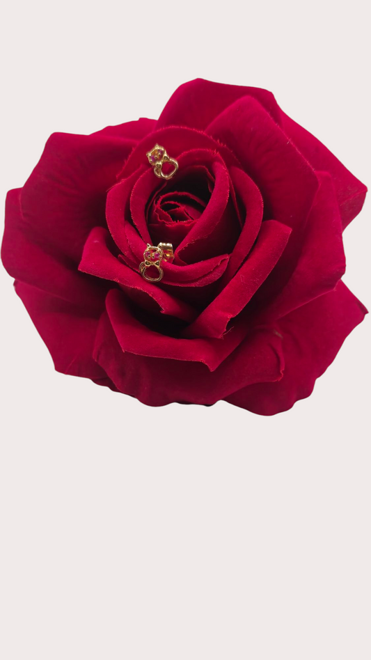 Boucles d'oreilles Mystic Féline - Doré à l'or fin - La Bella Dorée