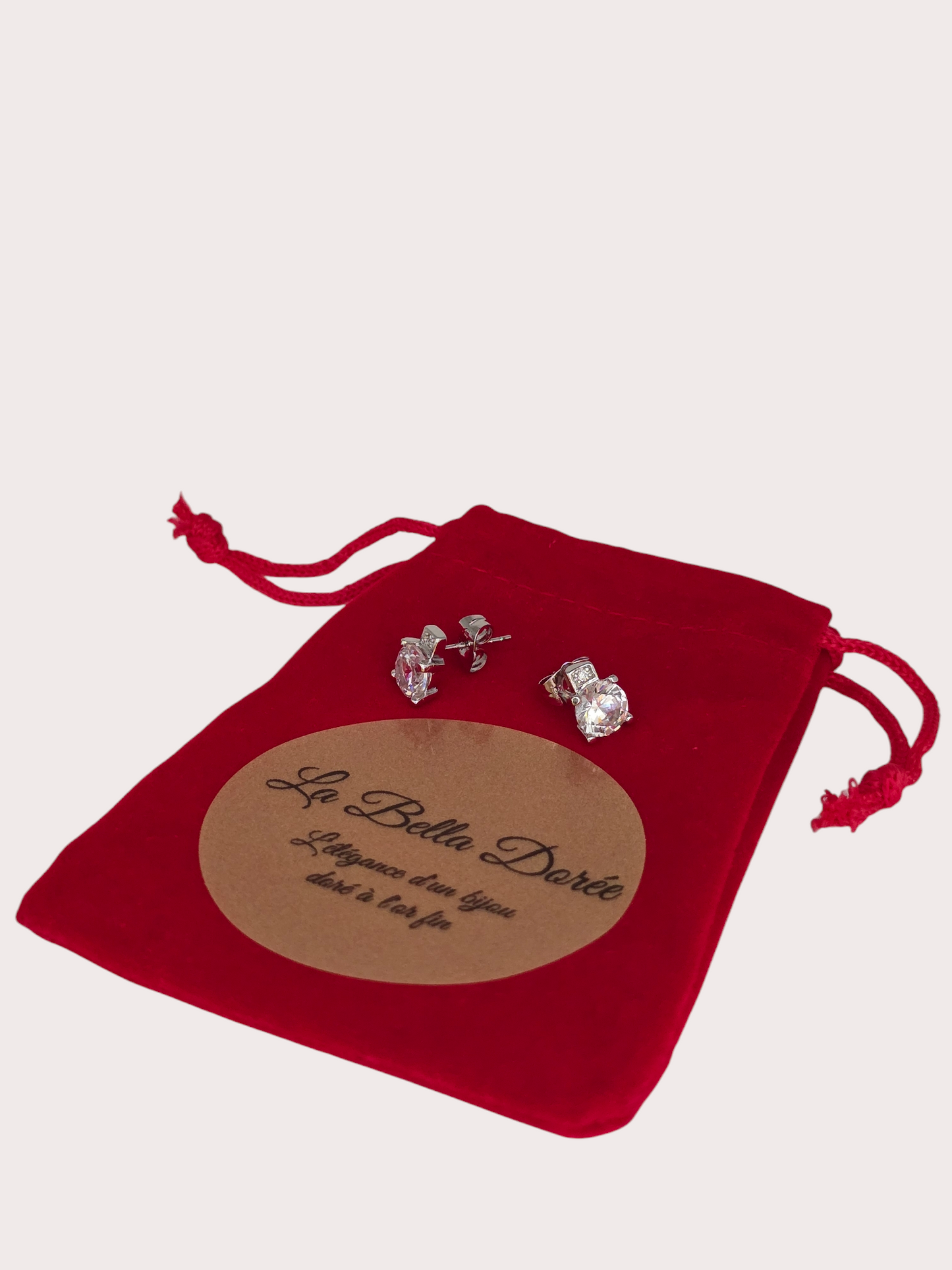 Boucles d'oreilles Pure Éclat argenté détail fermoir - Doré à l'or fin - La Bella Dorée