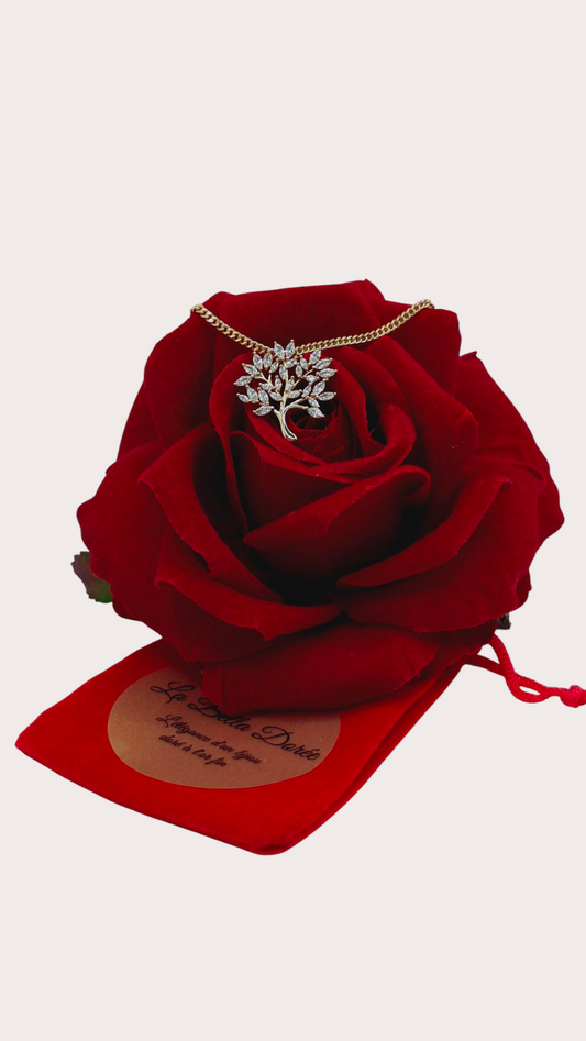 Collier Arbre de Lumière - Doré à l'or fin - La Bella Dorée