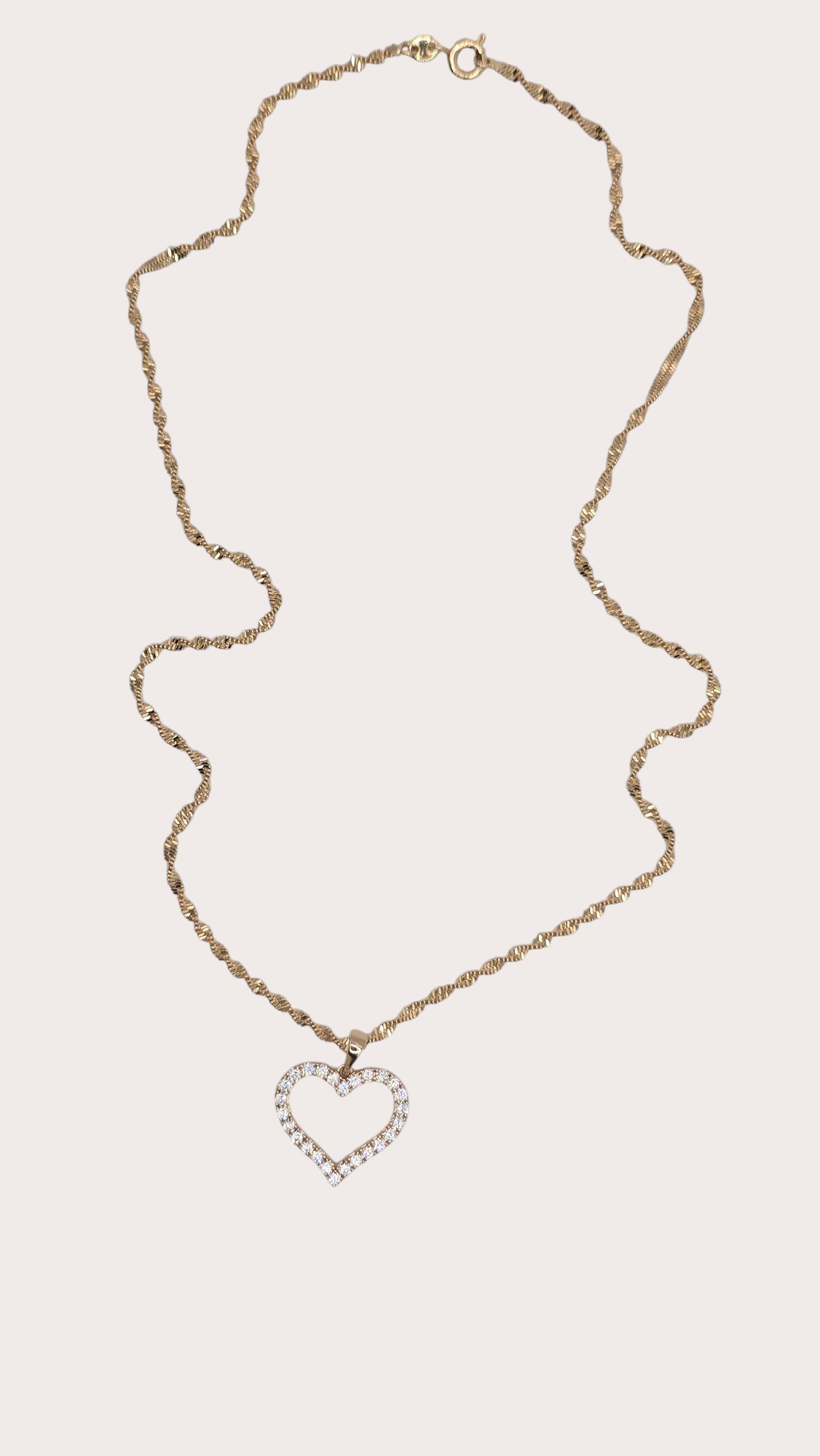 Collier Cœur Éclat Doré détail chaîne - Doré à l'or fin - La Bella Dorée