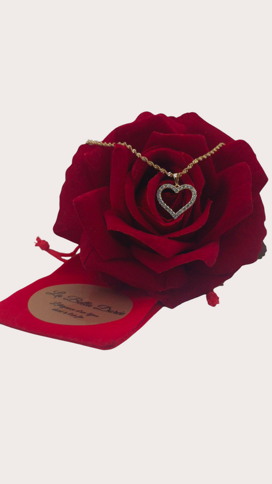 Collier Cœur Éclat Doré - Doré à l'or fin - La Bella Dorée