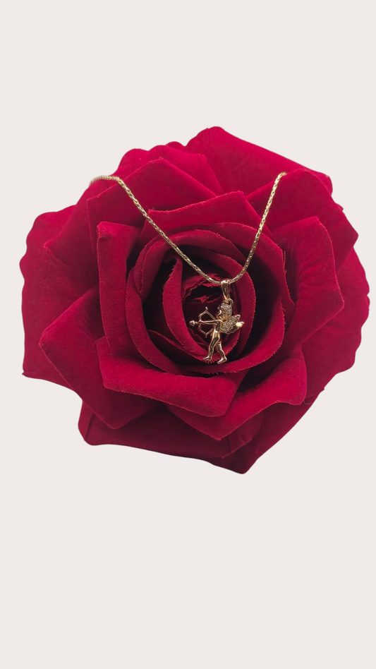 Collier Cupidon Étincelant - Doré à l'or fin - La Bella Dorée