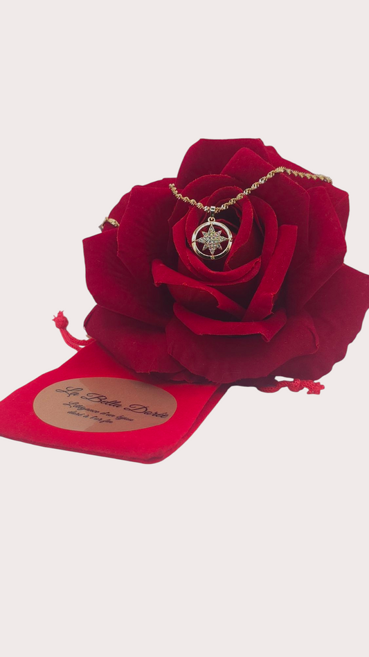 Collier Étoile du Nord - Doré à l'or fin - La Bella Dorée