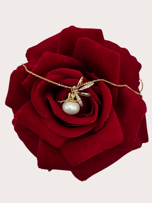 Collier fée des Perles - Doré à l'or fin - La Bella Dorée