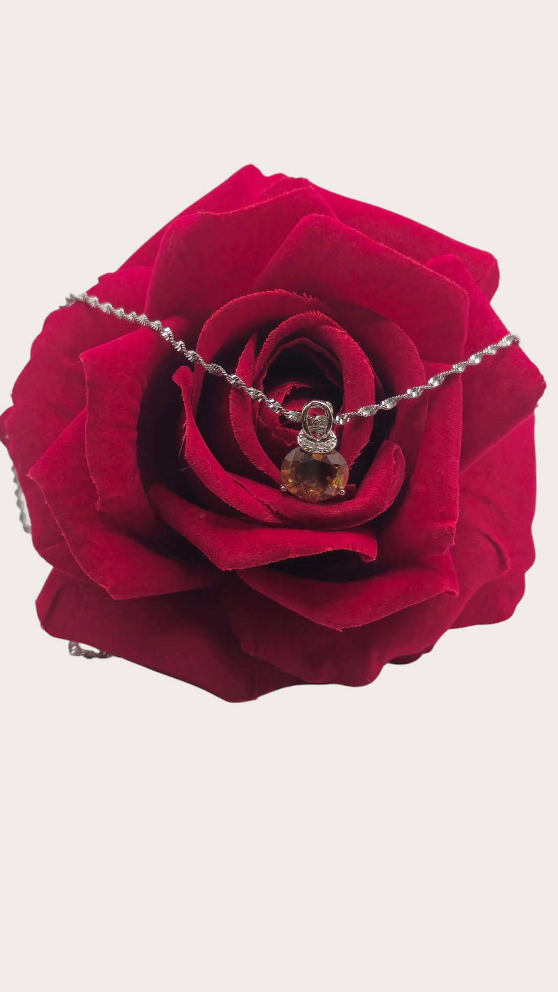 Collier Flamme d'Ambre argenté - Doré à l'or fin - La Bella Dorée