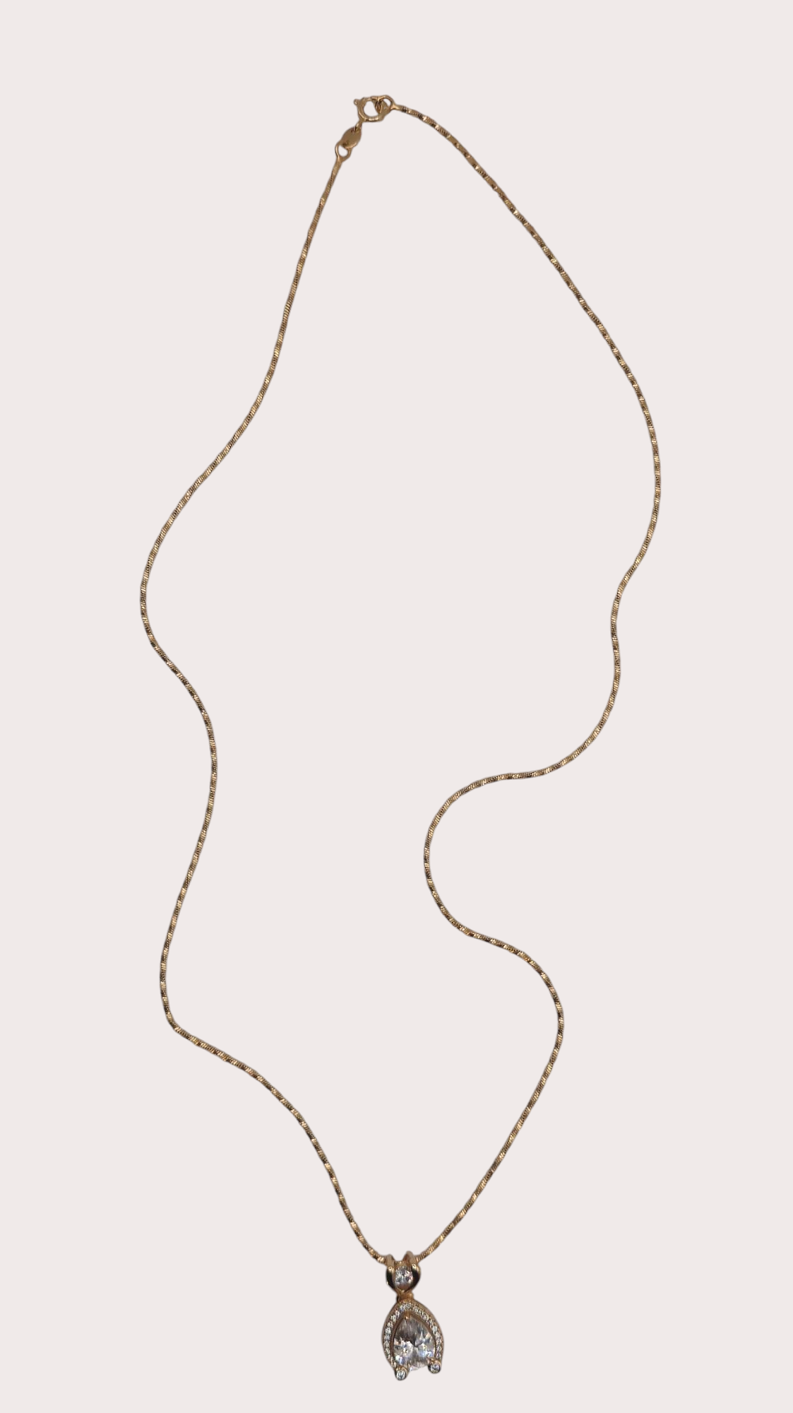 Collier Goutte d'Éclat détail chaîne - Doré à l'or fin - La Bella Dorée