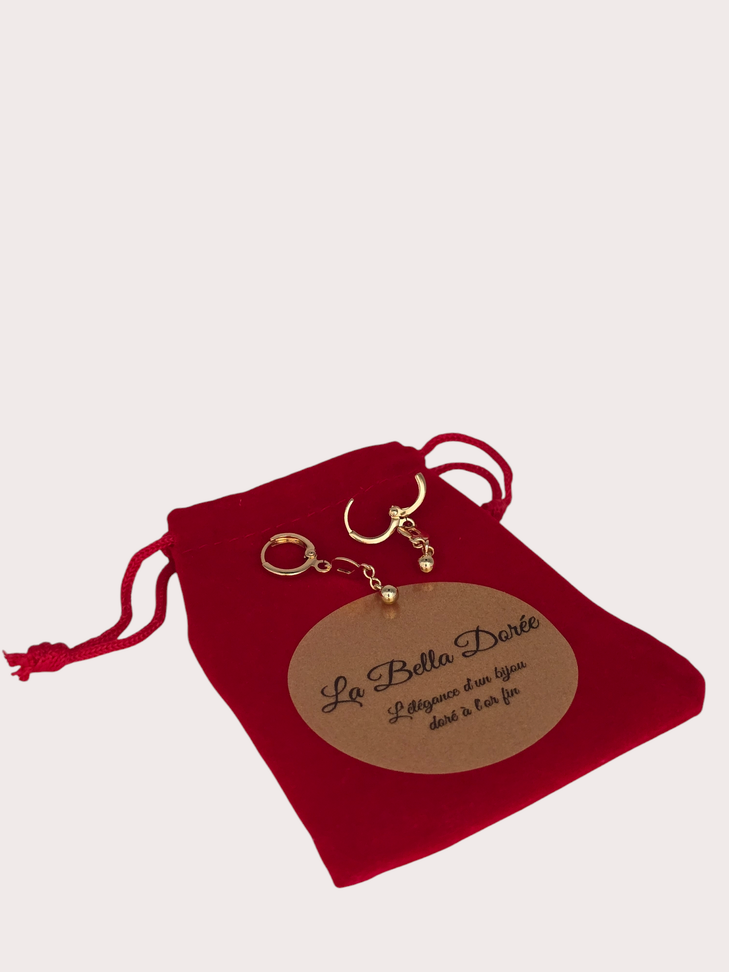 Boucles d'oreilles Harmonie Dorée  détail fermoir - Doré à l'or fin - La Bella Dorée