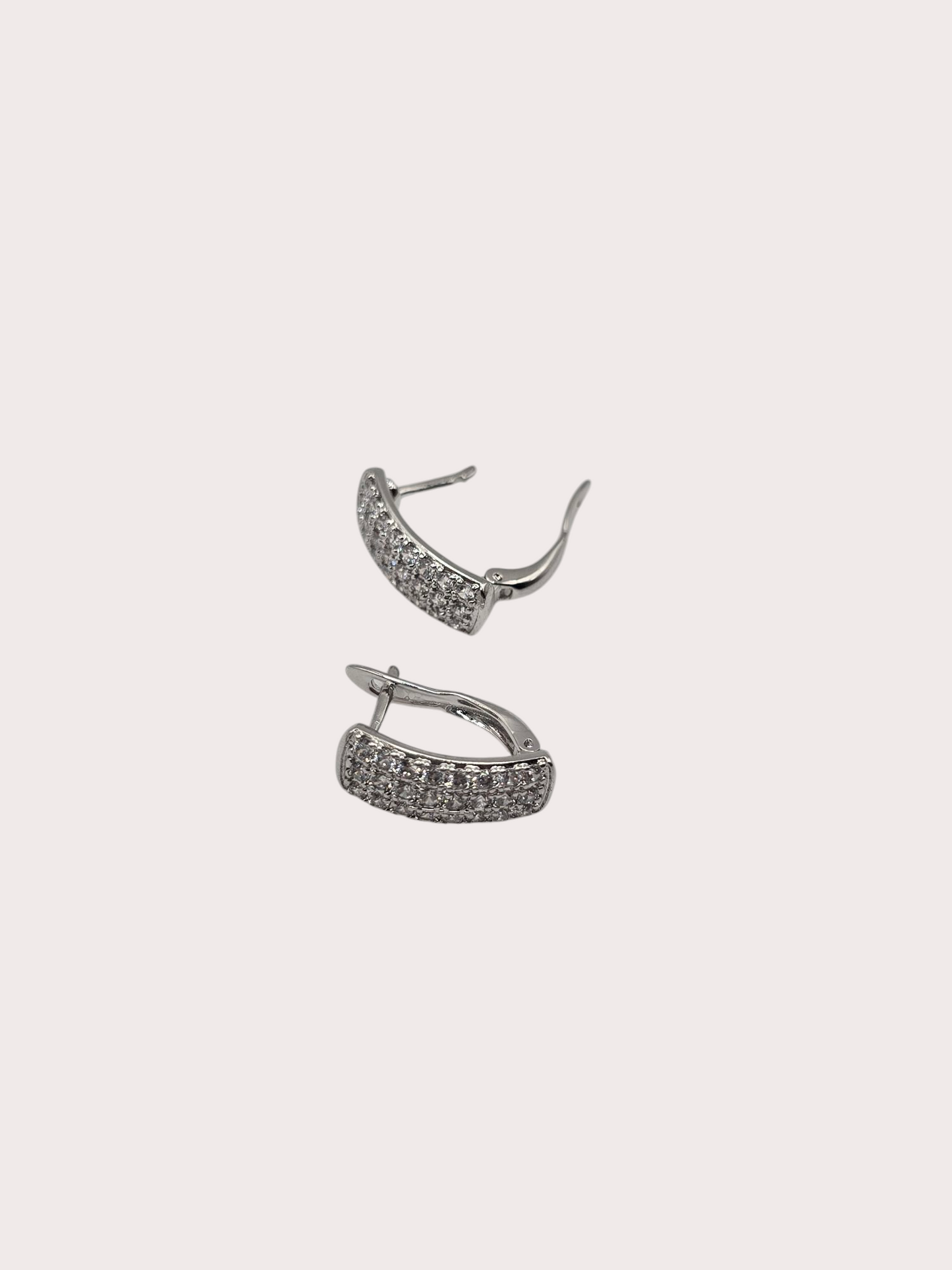 Boucles d'oreilles Prestige Éblouissant argenté détail fermoir - Doré à l'or fin - La Bella Dorée