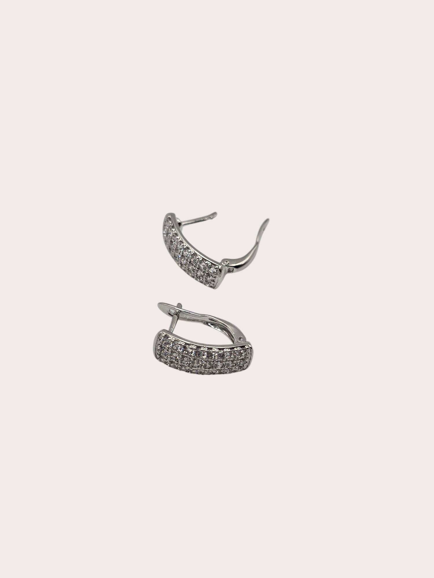 Boucles d'oreilles Prestige Éblouissant argenté détail fermoir - Doré à l'or fin - La Bella Dorée