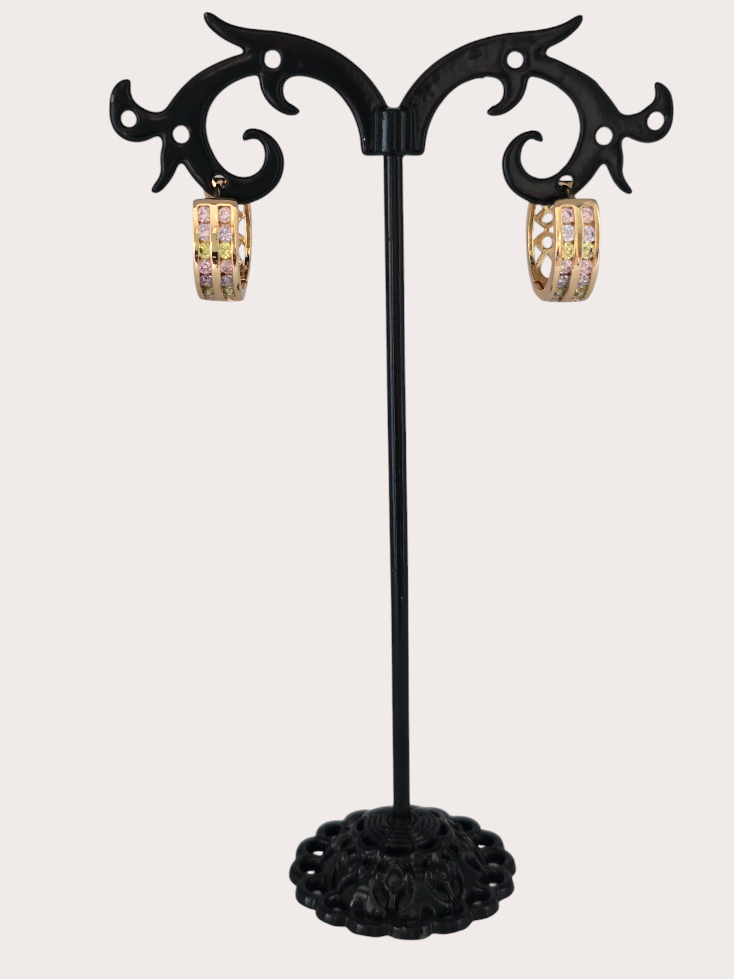 Boucles d'oreilles  Prestige Pavées - Doré à l'or fin - La Bella Dorée