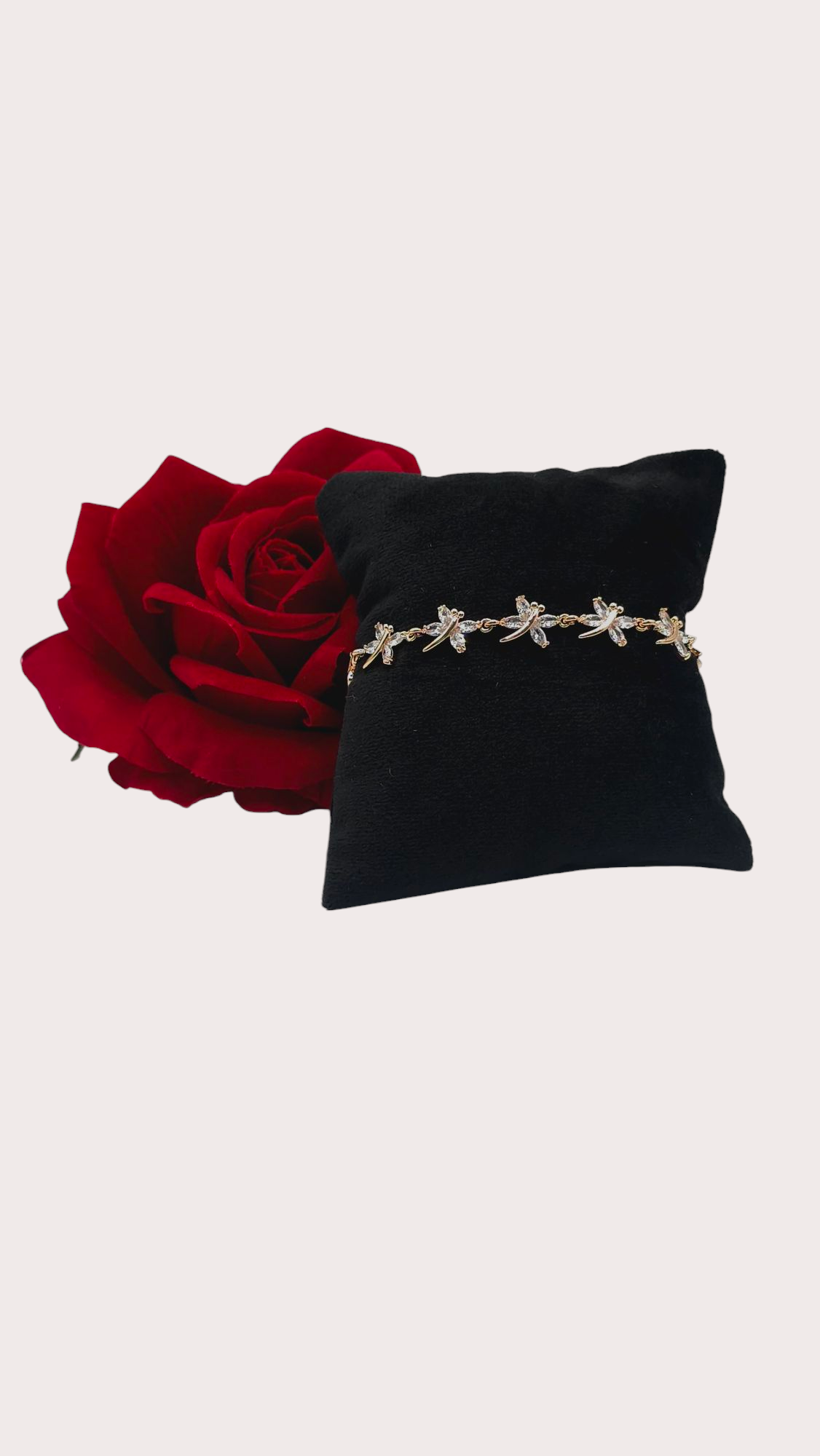 Bracelet Danse des Libellules  porté - Doré à l'or fin - La Bella Dorée