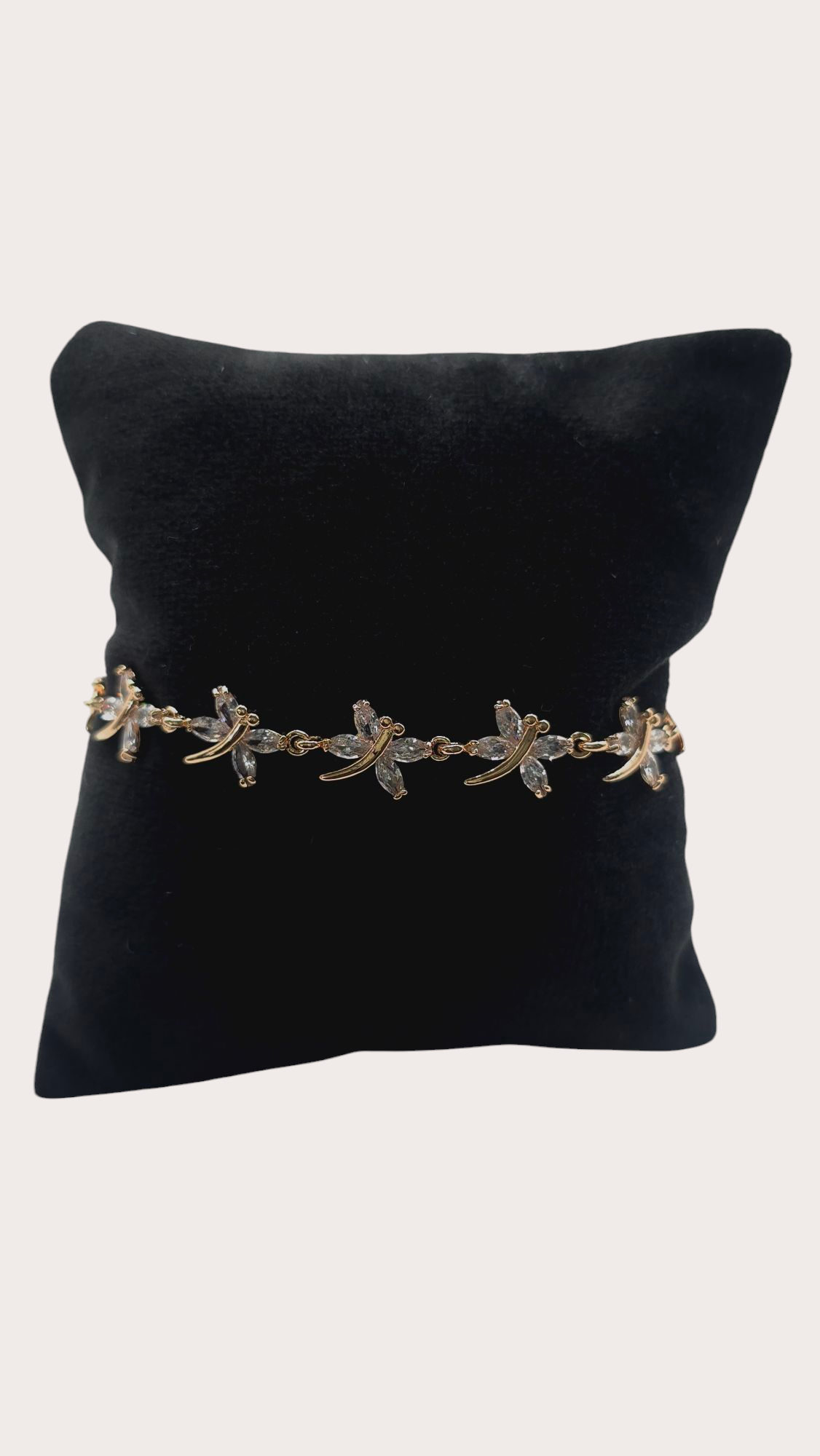 Bracelet Danse des Libellules zoom zirconiums - Doré à l'or fin - La Bella Dorée