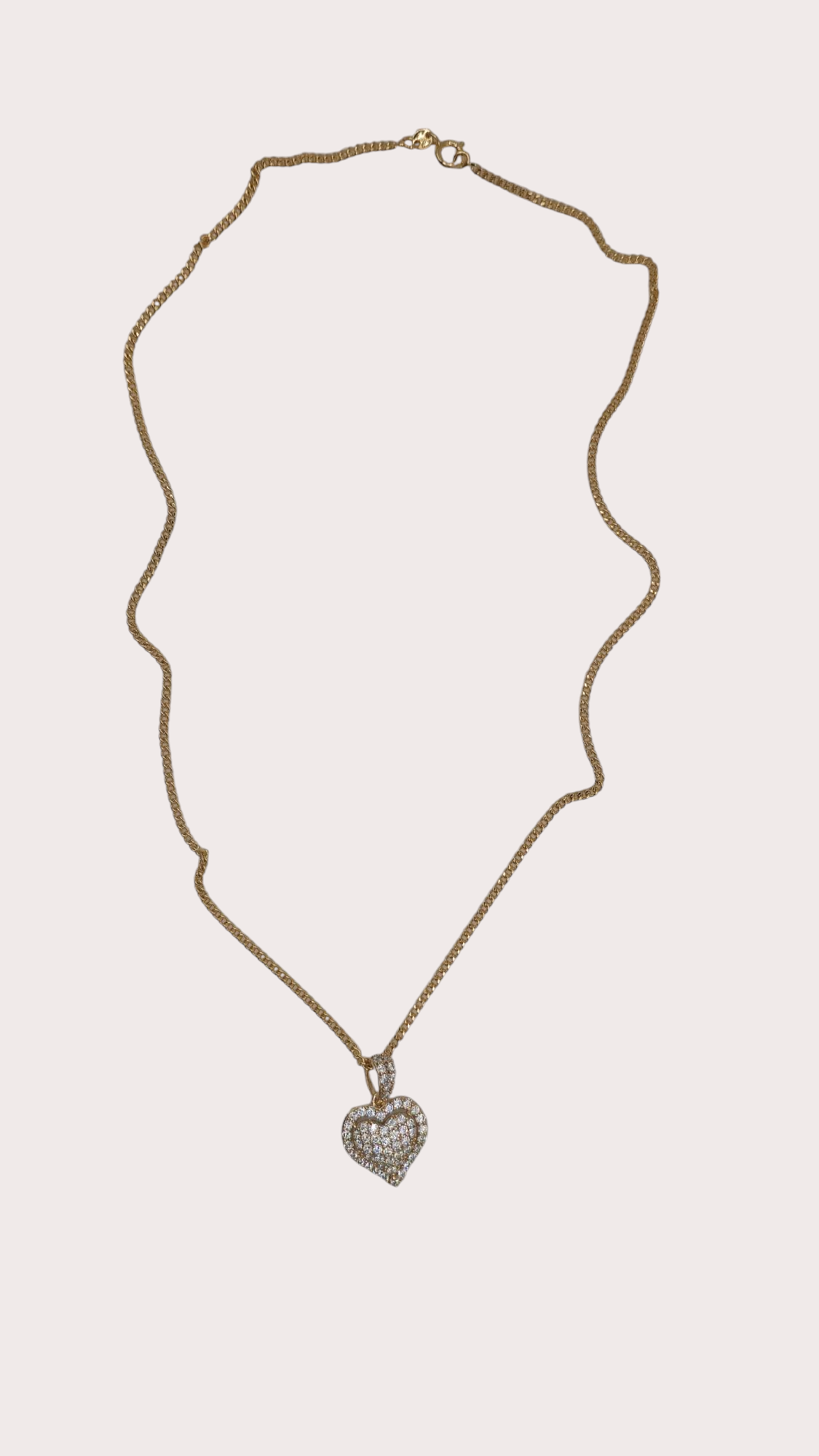 Collier Cœur Éclatant détail chaîne - Doré à l'or fin - La Bella Dorée