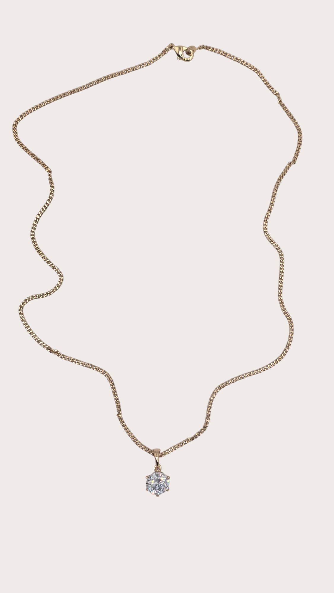 Collier Élégance Éclatante détail chaîne - Doré à l'or fin - La Bella Dorée