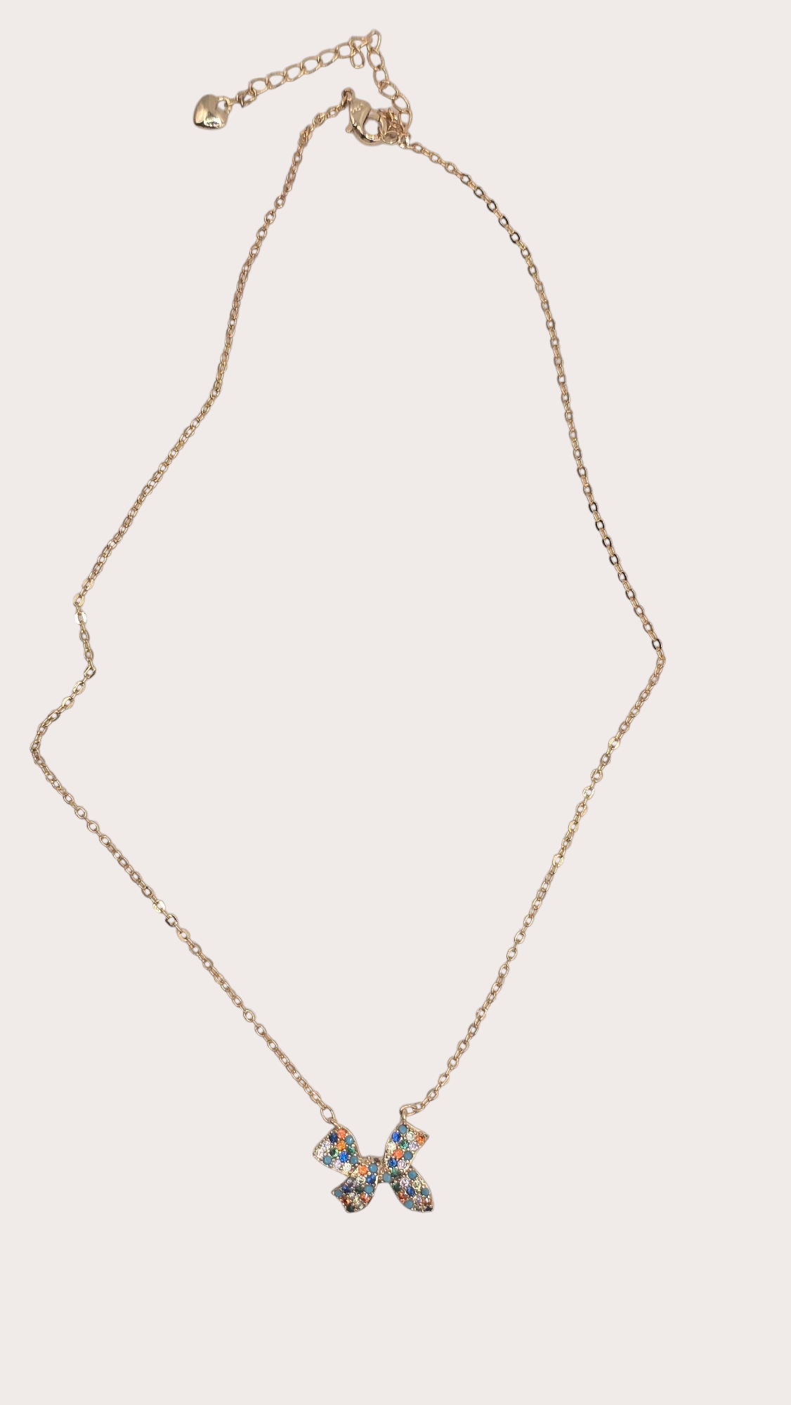 Collier Nœud Précieux détail chaîne - Doré à l'or fin - La Bella Dorée