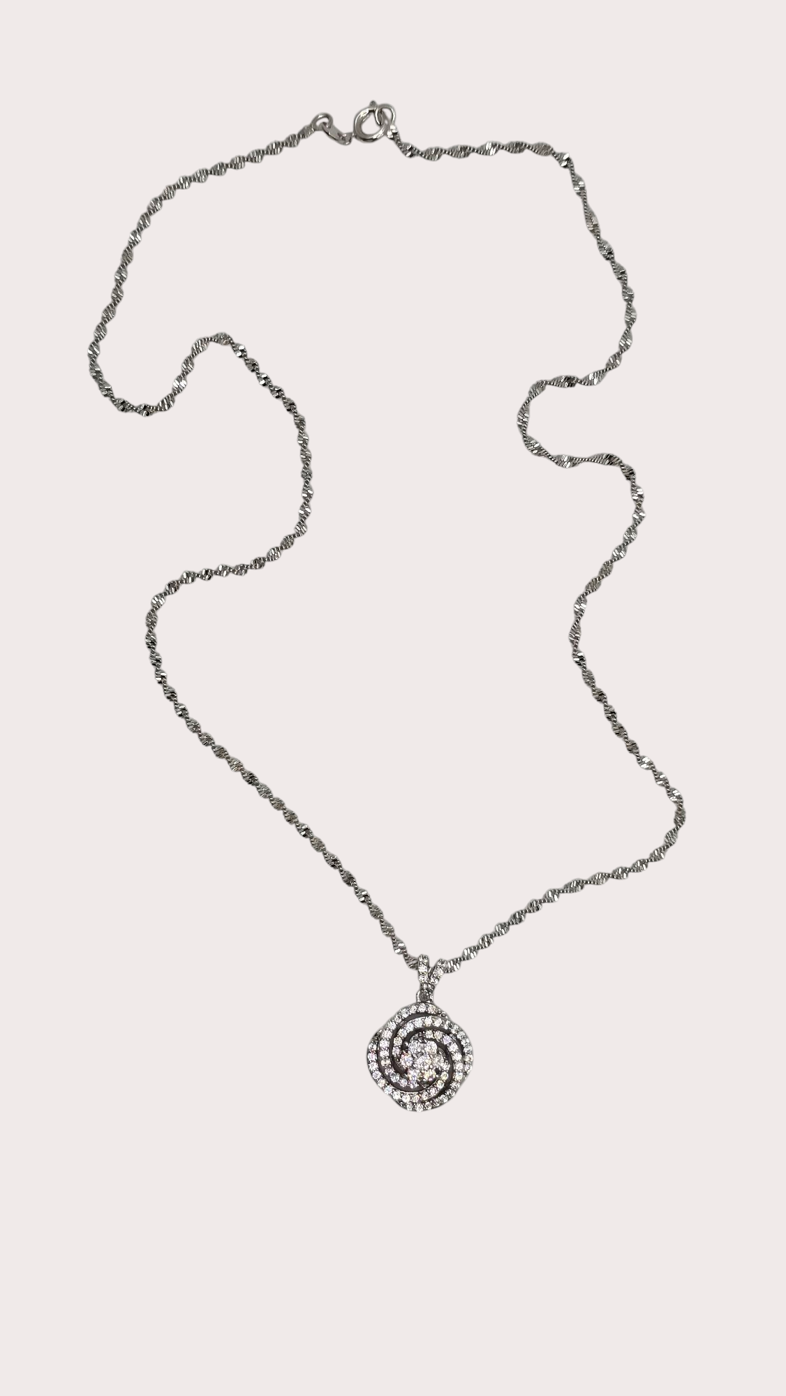 Collier Tourbillon Éclat Argenté détail chaîne - Doré à l'or fin - La Bella Dorée