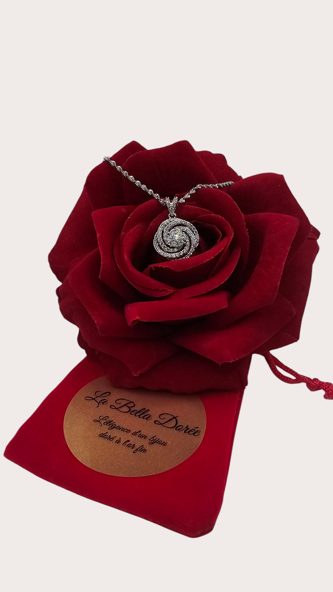 Collier Tourbillon Éclat Argenté - Doré à l'or fin - La Bella Dorée